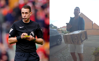 Premier League referee turns delivery guy after cocaine saga, bashing Liverpool (Video)