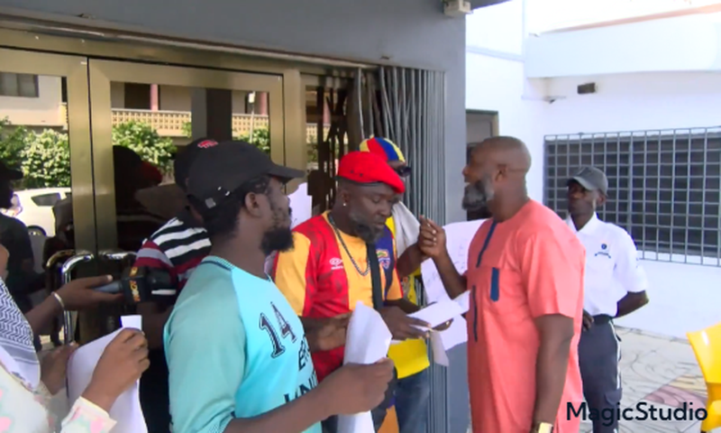 Chaos at Hearts of Oak: Angry fans storm club office, demand MD's exit (Video)