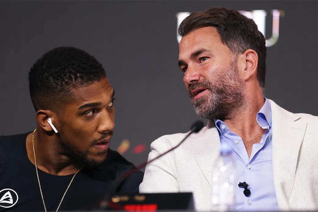 Eddie Hearn and Anthony Joshua