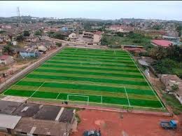 Aerial view of Effiakuma AstroTurf
