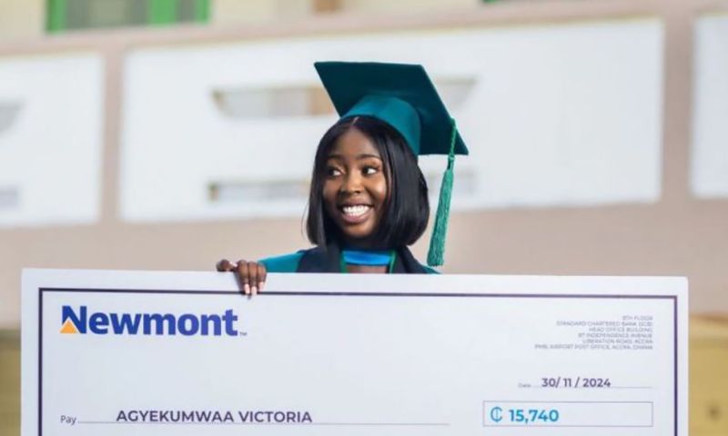 Victoria Agyekum, Winner of Newmont’s Best Female Graduating Student in Mining Engineering Award for 2024