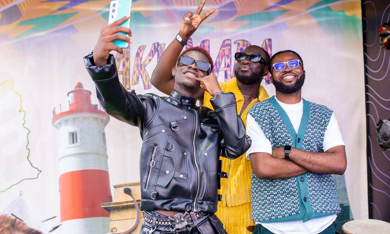 Allo Danny, Wesley Kesse and Kojo Junior at the launch