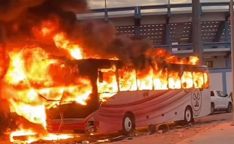 9 dead including police officer in Libyan derby chaos with team bus set on fire