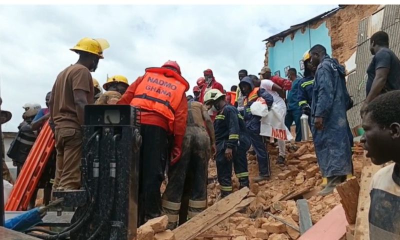 Old woman dies, one still missing in Cape Coast building collapse
