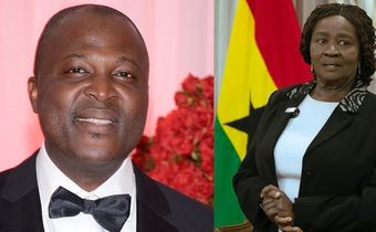 Vice President Professor Naana Jane Opoku-Agyemang and Ibrahim Mahama