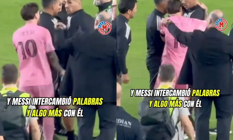 Messi angrily hooks coach by neck, confronts referee in heated match (Video)