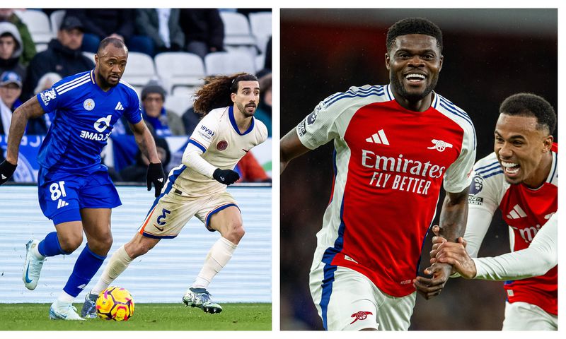 Jordan Ayew and Thomas Partey