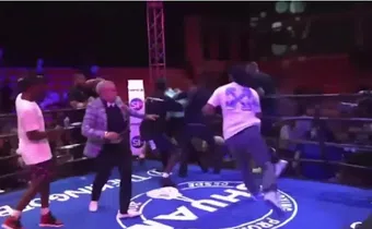 Referee attacked, thrown out of ring with punches after announcing winner (Video)