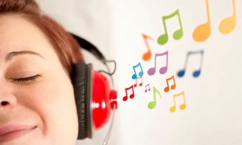 listening to music