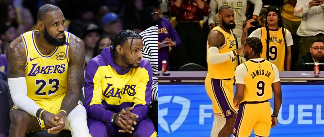 Lebron James and his son Bronny