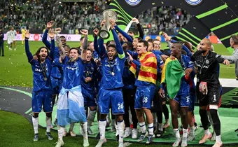 Chelsea lift Conference League trophy to become first club to win all 3 UEFA titles