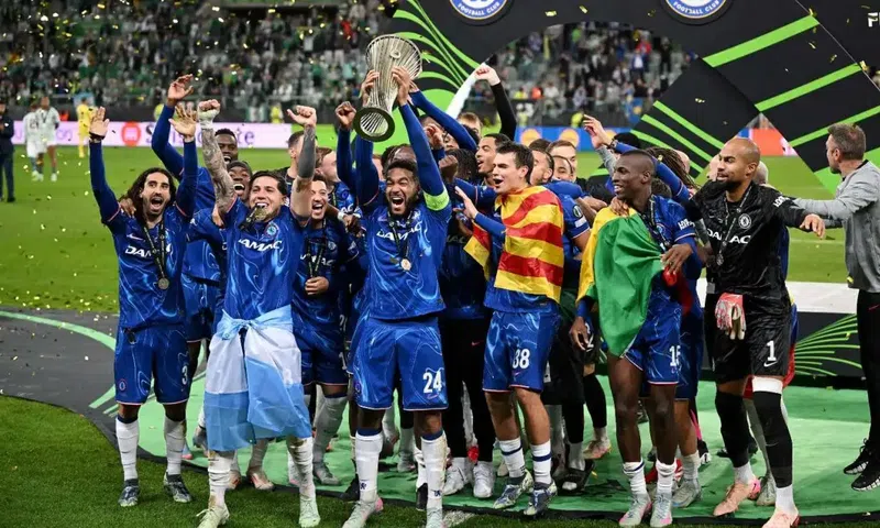 Chelsea lift Conference League trophy to become first club to win all 3 UEFA titles