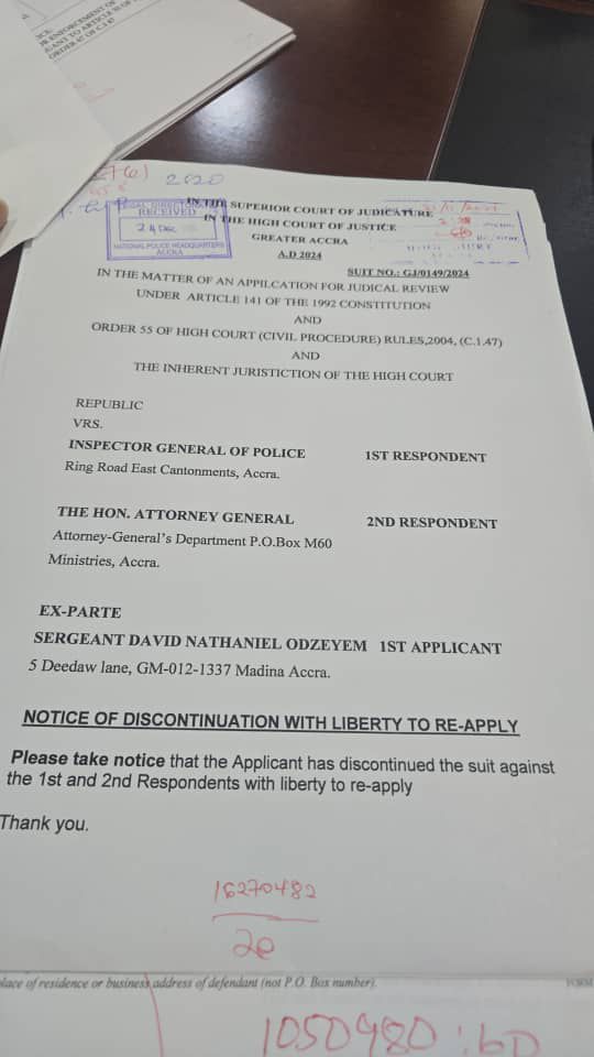 10 officers who ran to court to block police transfers by IGP withdraw case