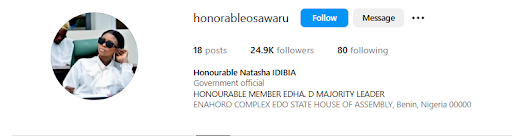 2Baba’s new lover Natasha Osawaru replaces her surname with Idibia on social media