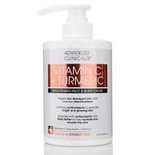 Advanced Clinicals Vitamin C + Turmeric Face and Body Cream