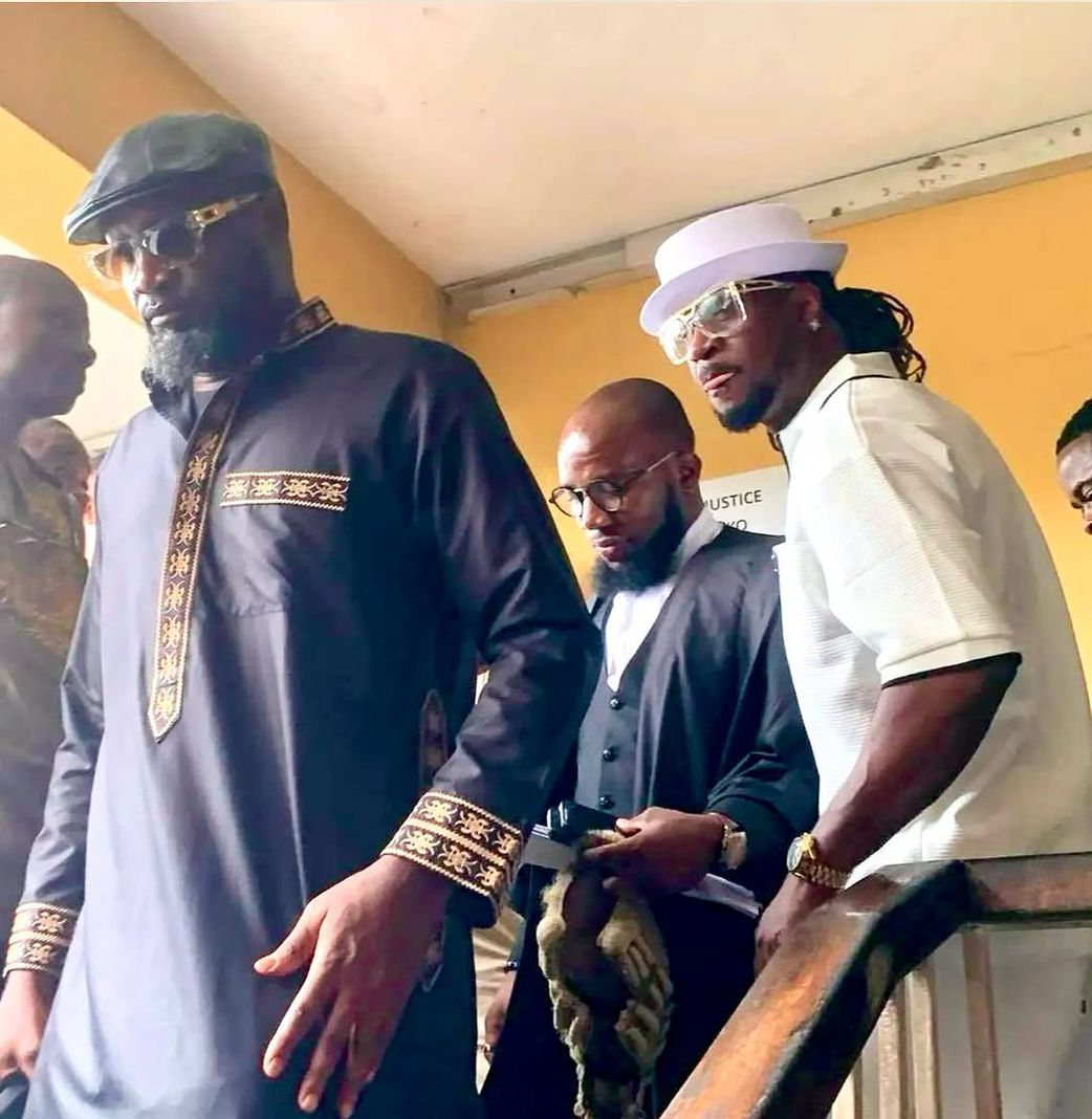 Jude Okoye, Paul Okoye, and the lawyer, Inibehe Effiong [Instagram/@inibeheeffiong]