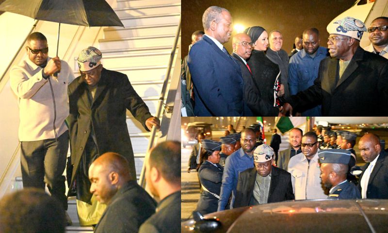 President Bola Tinubu's arrival in Cape Town-South Africa. [X, formerly Twitter]