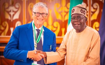 L-R: Bill Gates and President Bola Tinubu. [Bola Ahmed Tinubu/X, formerly Twitter]