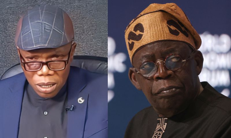 L-R: Dr Mohammed Sani and President Bola Tinubu. [Facebook/Getty Images]