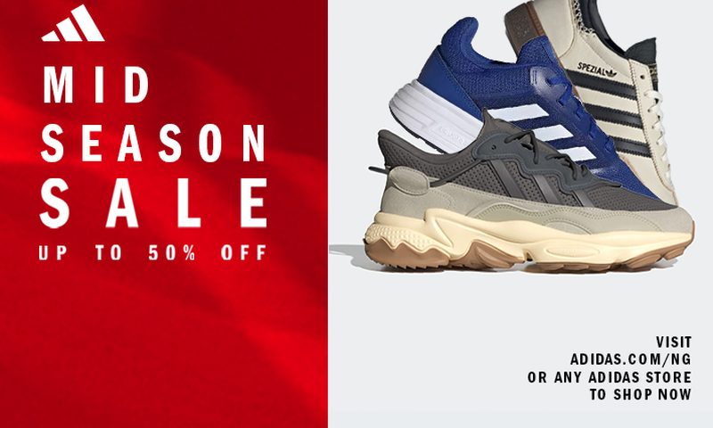 adidas Nigeria launches mid-season sale offering up to 50% off selected items