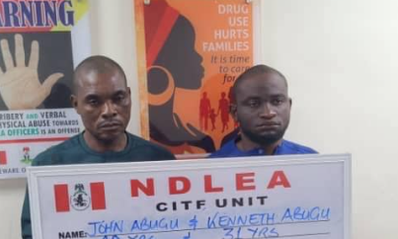 NDLEA arrests brothers while attempting to traffic 5kg of cocaine to India