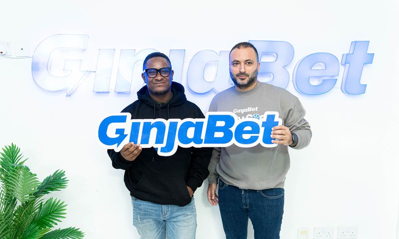 From the left: left: George Mbam (Marketing manager GinjaBet), Joe Richa (CEO GinjaBet)