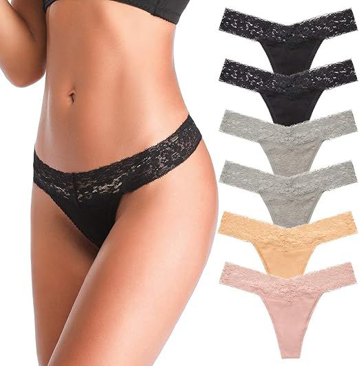 ANNIYSON Women’s Thongs, T-Back Low Waist See-Through Panties