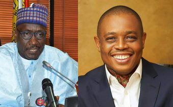 L-R: Former NNPLC CEO, Mele Kyari and NBA President, Afam Osigwe (SAN). [Facebook]