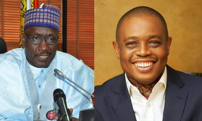L-R: Former NNPLC CEO, Mele Kyari and NBA President, Afam Osigwe (SAN). [Facebook]