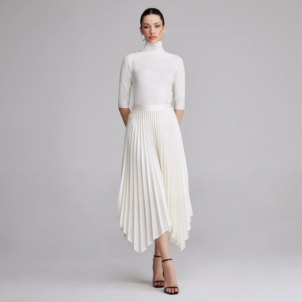 Asymmetrical pleated skirt [Aleena]