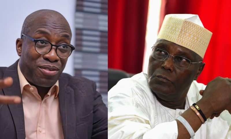 L-R: Segun Sowunmi, former PDP governorship candidate in Ogun State and former Vice President, Atiku Abubakar. [Getty Images/Facebook]