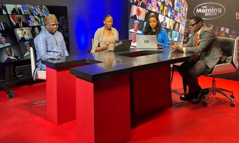 Daniel Bwala, Special Adviser on Public Communications and Media to President Bola Tinubu in Arise News studio on Tuesday, February 11.