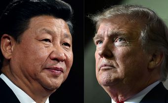 This combination of pictures created on May 14, 2020 shows recent portraits of China's President Xi Jinping (L) and US President Donald Trump. [Getty Images]