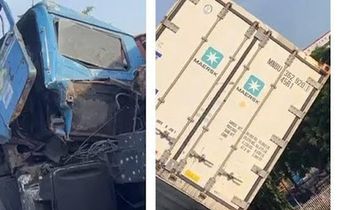 Tragedy on Eko Bridge as container crushes 2 dispatch riders to death