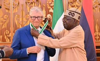 L-R: Bill Gates and President Bola Ahmed Tinubu
