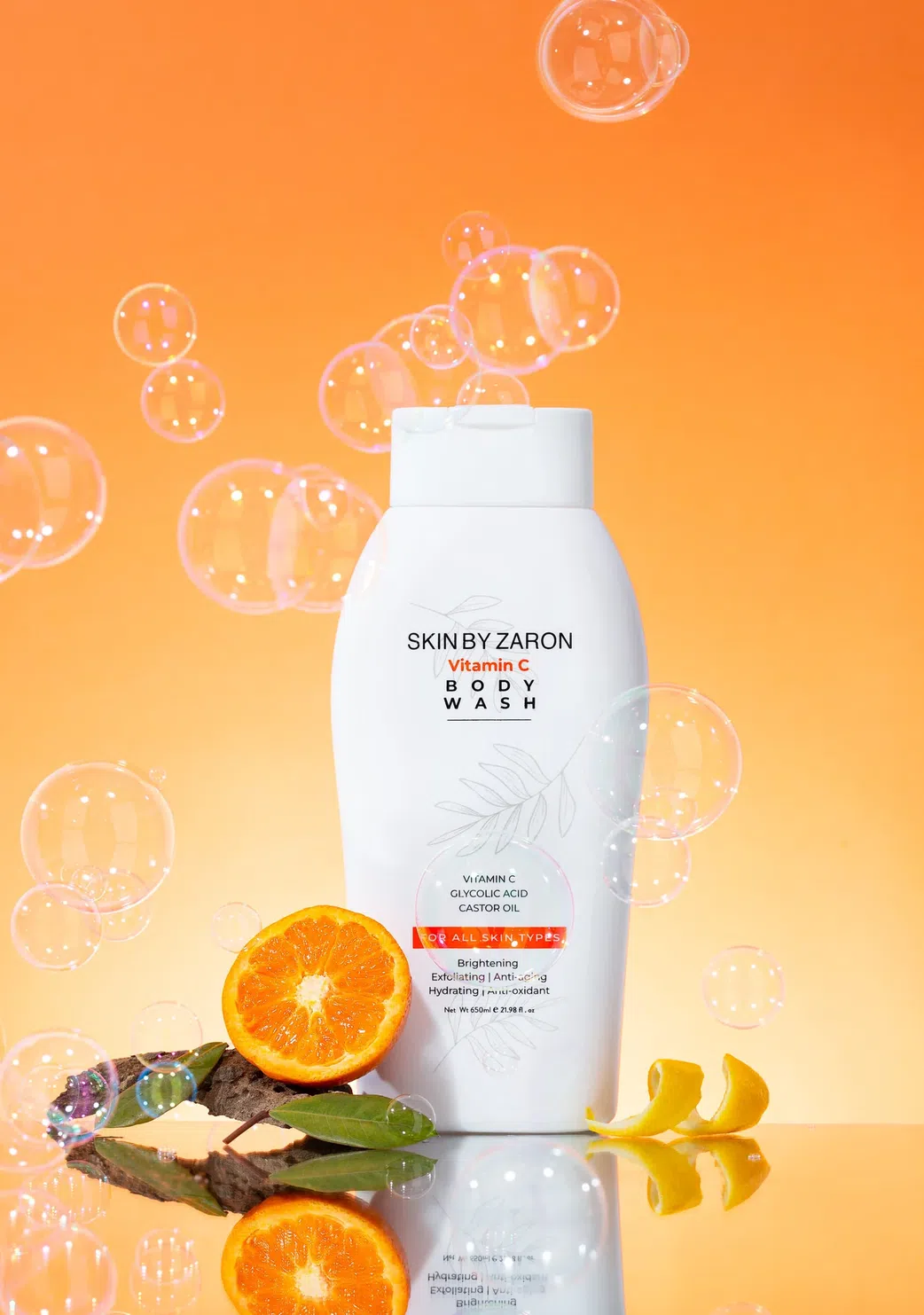 Skin by Zaron Vitamin C Brightening Exfoliating Body Wash