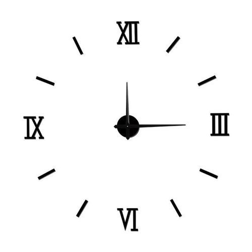 DIY 3D Mirror Wall Clock Stickers