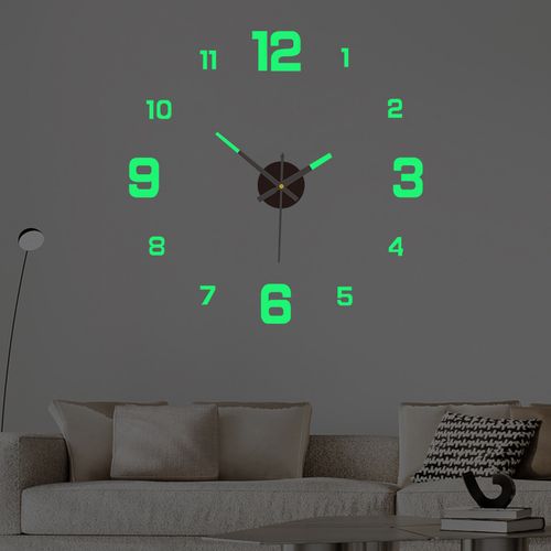 DIY Wall Clock with Number Stickers (Night Edition)