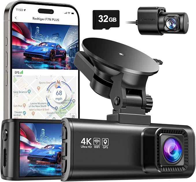 Redtiger F7NP Front & Rear 4K Dash Cam