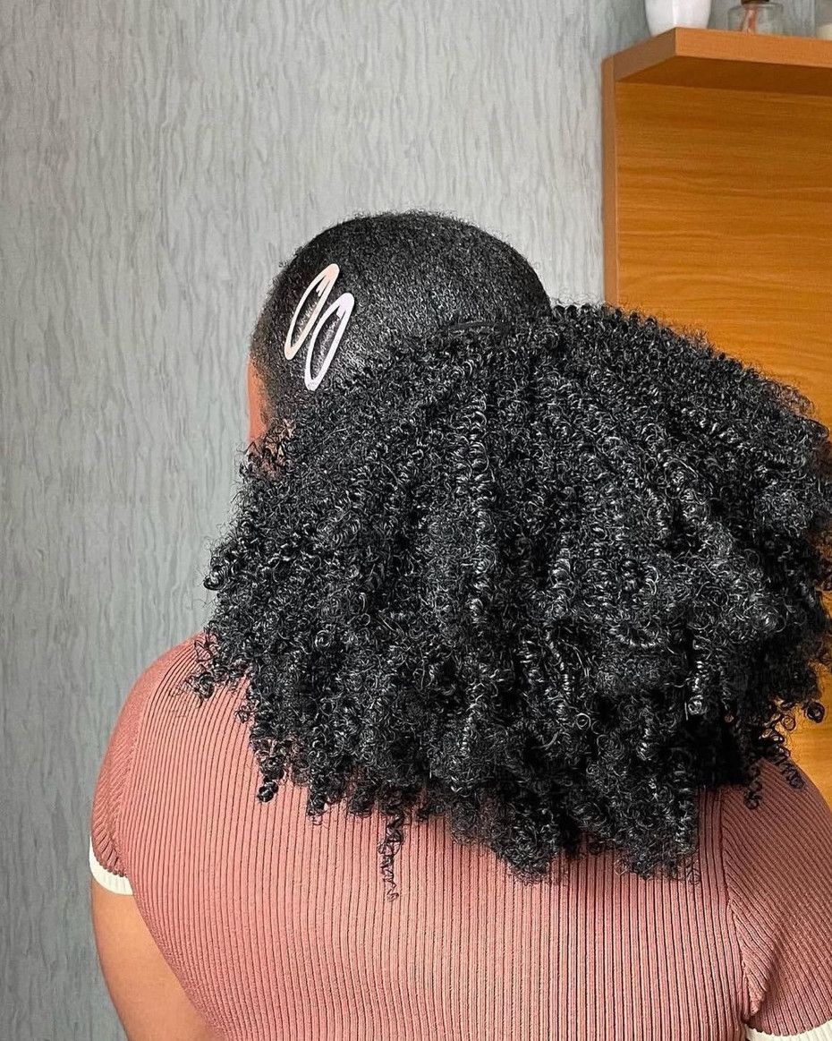 Extra Full Curly Afro Bun