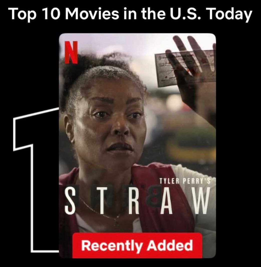 Tyler Perry’s ‘Straw’ dominate Netflix as most-watched movie worldwide