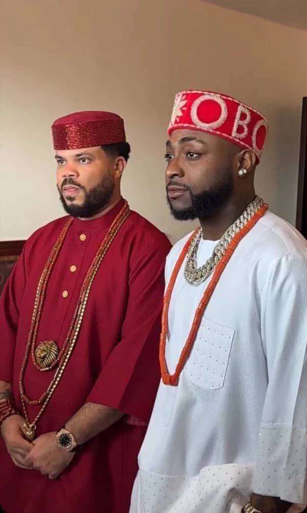 PHOTOS: Davido performs groomsmen duty at manager Asa Asika's wedding
