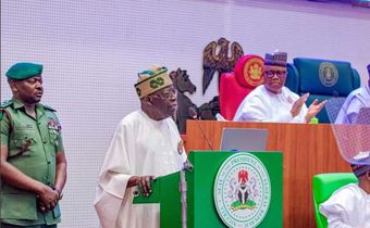 President Bola Tinubu at the 2025 budget presentation on Wednesday, December 18. [X, formerly Twitter]