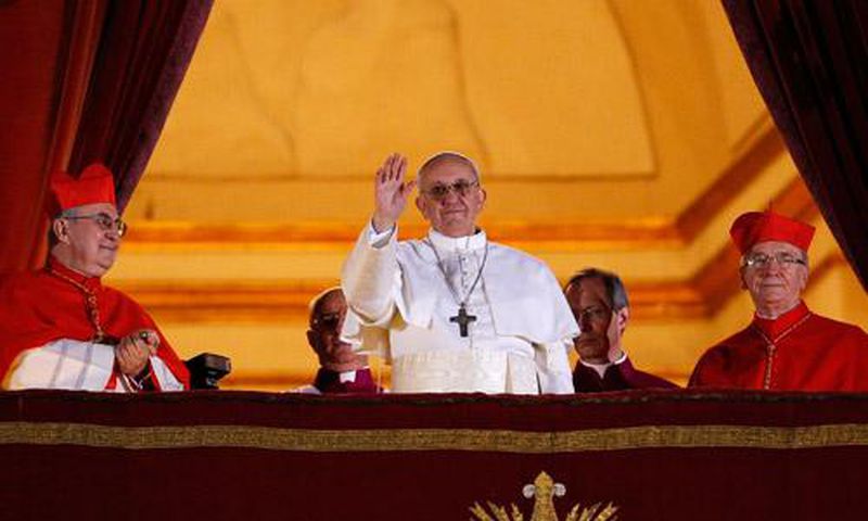 Cardinals elect Pope Francis in 2013. [Arkansas Catholic]