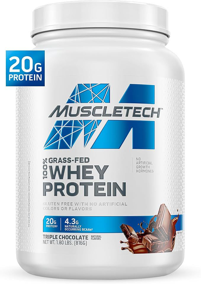 Muscletech Grass-Fed 100% Whey Protein Powder (Triple Chocolate)