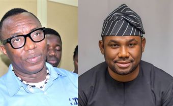 L-R: Omoyele Sowore and Olalekan Fatodu. [Facebook]
