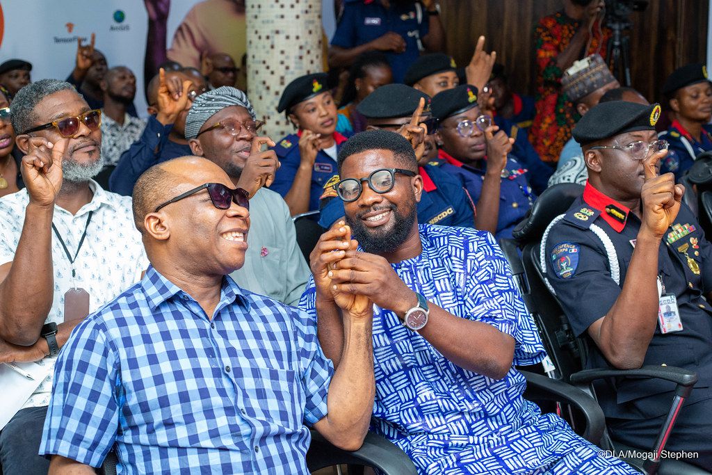 Some of the NSCDC beneficiaries of the sign language training. [Facebook]