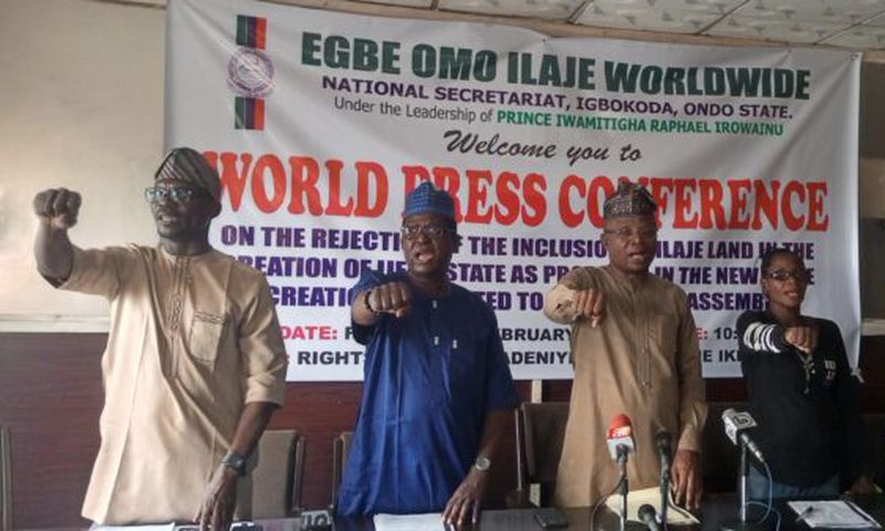 Ilaje community leaders at the news conference on Friday in Lagos