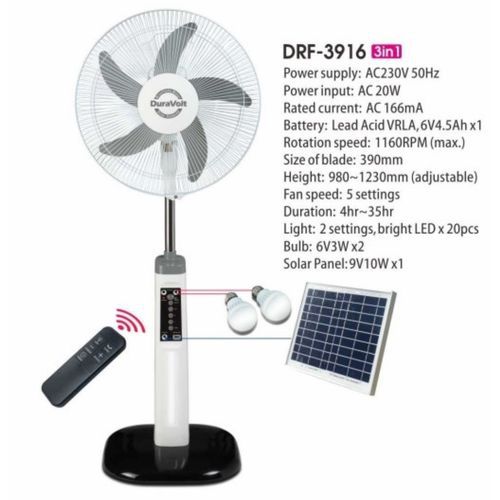 Duravolt-16”-3-in-1 Rechargeable-Solar-Fan-Top-Solar-Fans-In-Nigeria-2025