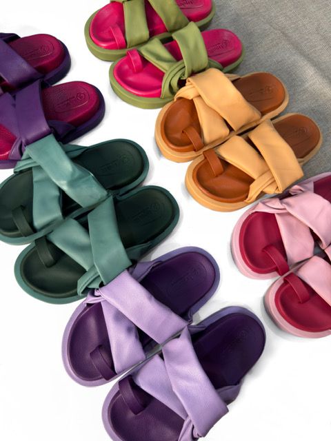 Aise Multi-Toned Platform Slippers
